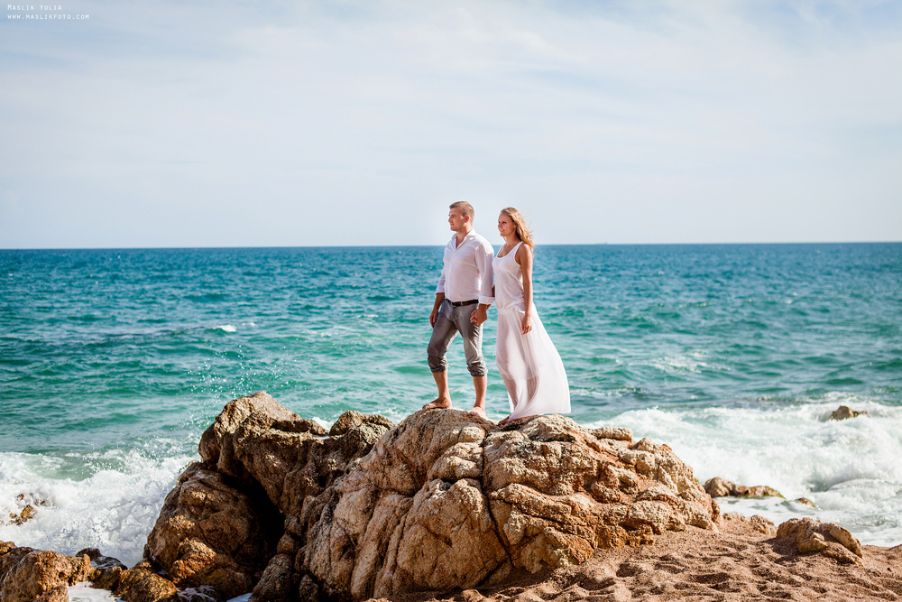 Вечерняя фотосессия  в Ллорет де Мар. Фотограф в Барселоне Испании Маслик Юлия