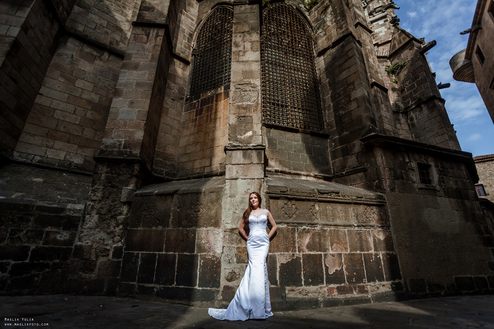 Sesja ślubna w Blanes - Hiszpania. Fotograf w Barcelonie Hiszpanii Maslik Yulia