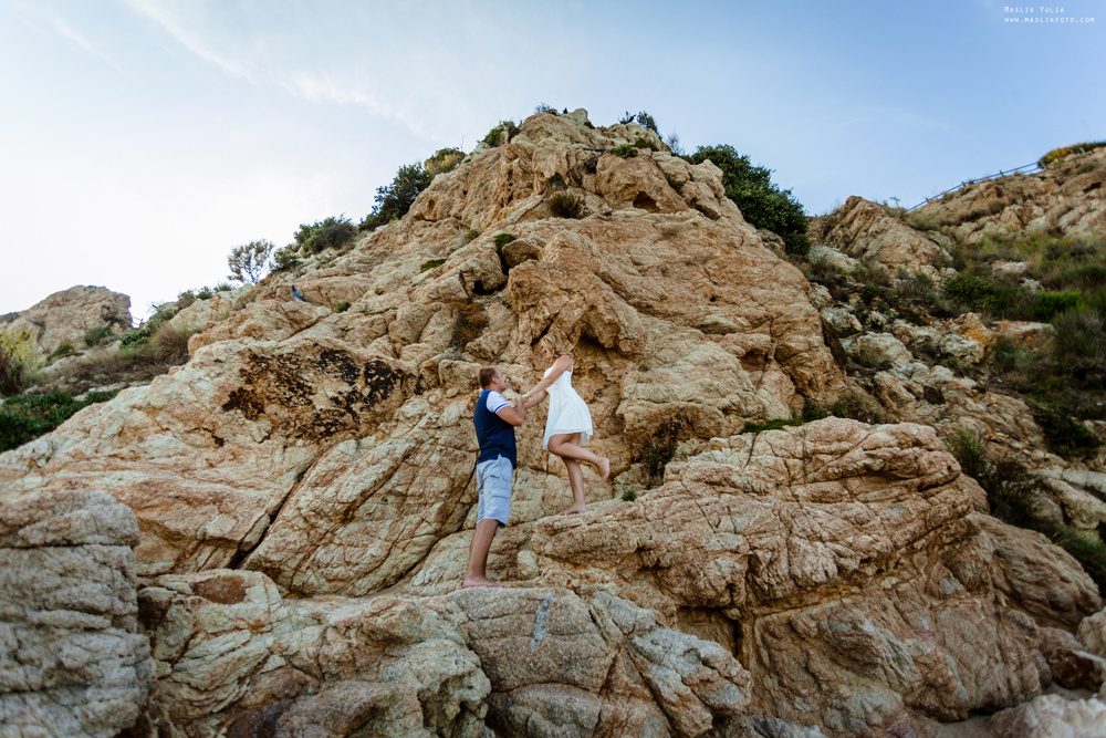 Нежная фотосессия в Барселоне. Фотограф в Барселоне Испании Маслик Юлия