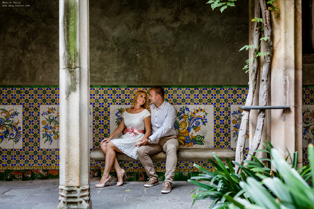 Нежная фотосессия в Барселоне. Фотограф в Барселоне Испании Маслик Юлия