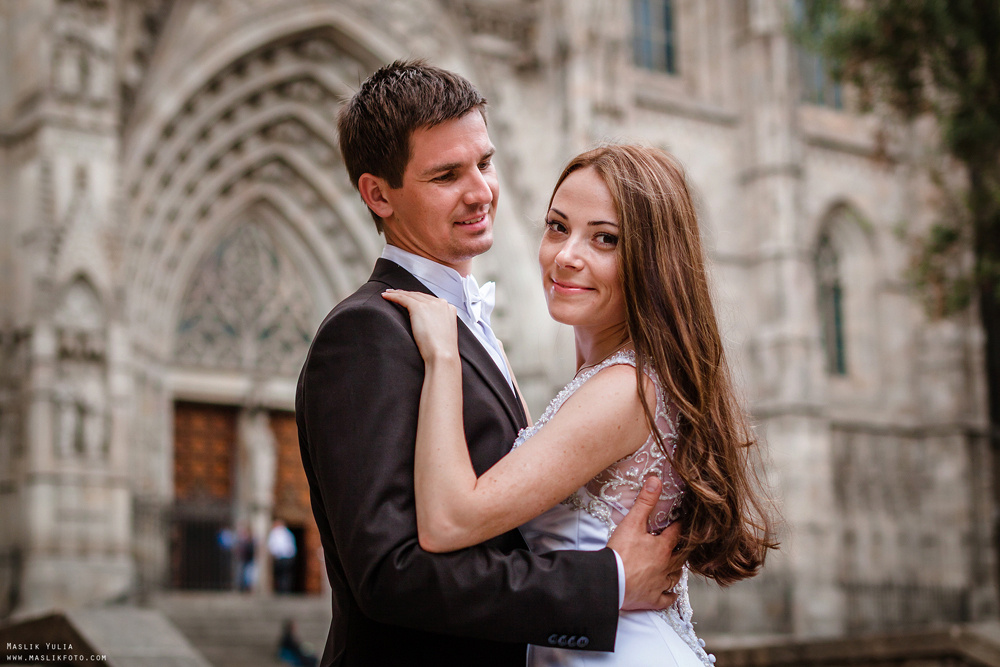 Sesja ślubna w Blanes - Hiszpania. Fotograf w Barcelonie Hiszpanii Maslik Yulia