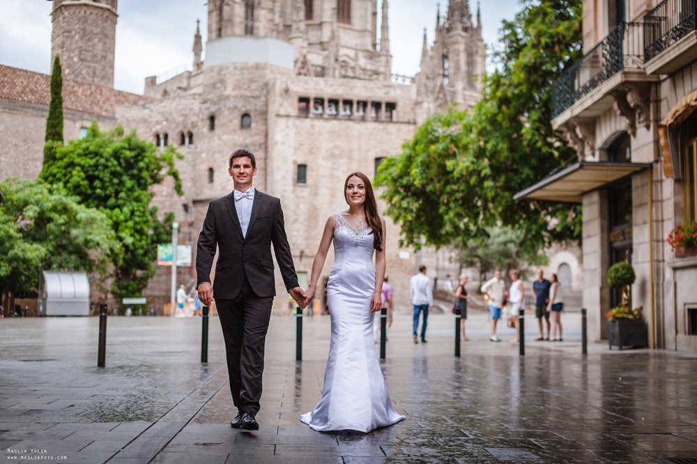 Sesja ślubna w Blanes - Hiszpania. Fotograf w Barcelonie Hiszpanii Maslik Yulia