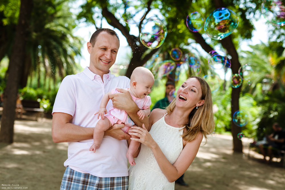 Летняя семейная фотосессия в Барселоне. Фотограф в Барселоне Испании Маслик Юлия