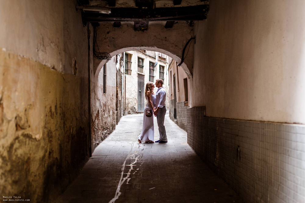 Вечерняя фотосессия  в Ллорет де Мар. Фотограф в Барселоне Испании Маслик Юлия