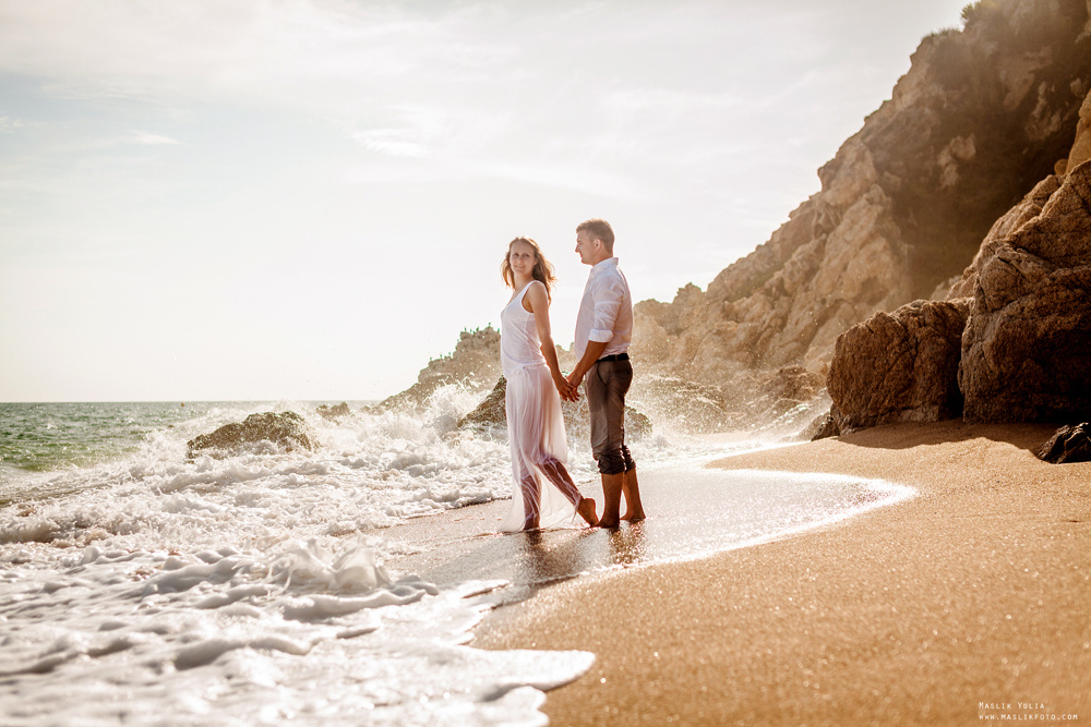 Вечерняя фотосессия  в Ллорет де Мар. Фотограф в Барселоне Испании Маслик Юлия