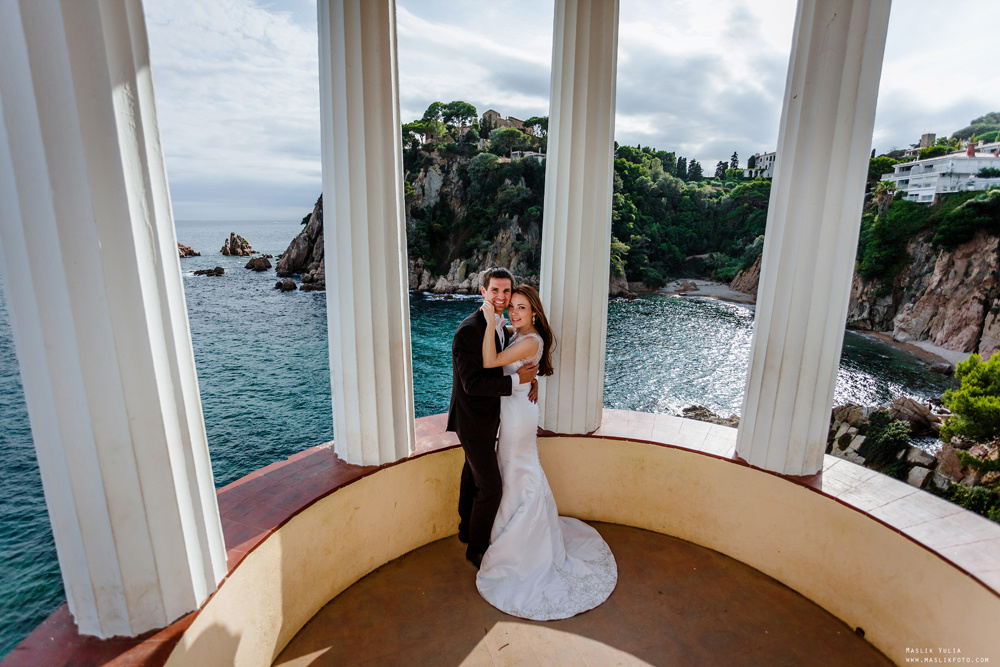 Sesja ślubna w Blanes - Hiszpania. Fotograf w Barcelonie Hiszpanii Maslik Yulia