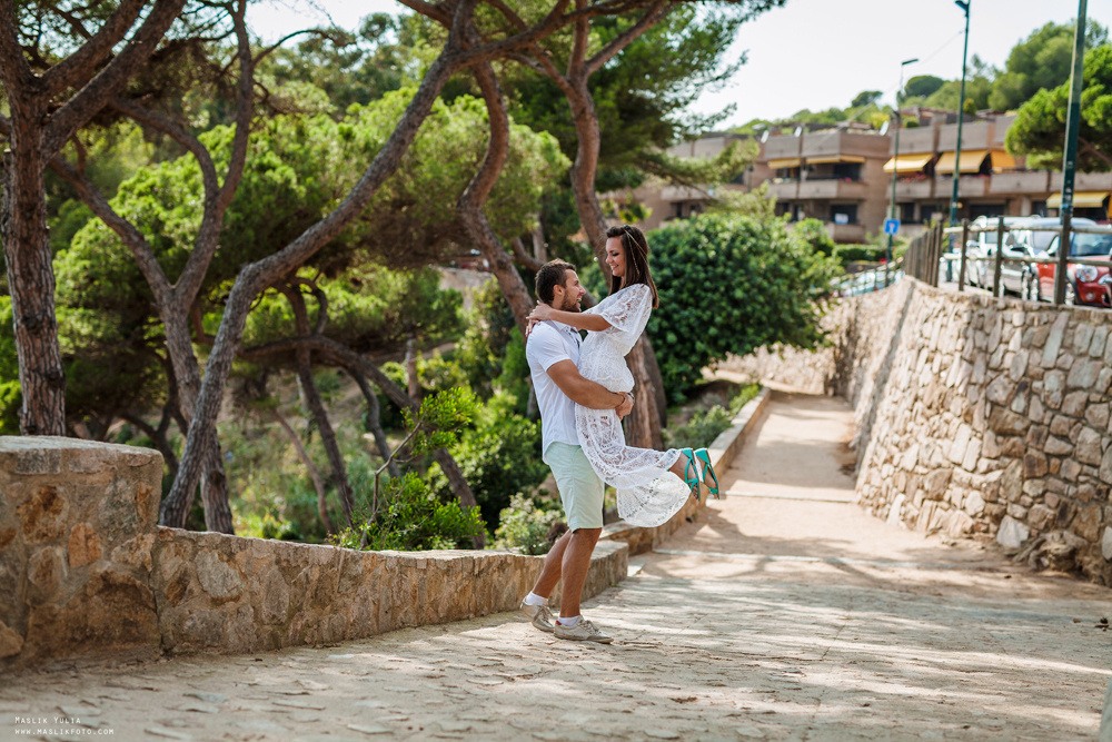 Пляжная фотосессия в Калелье. Фотограф в Барселоне Испании Маслик Юлия