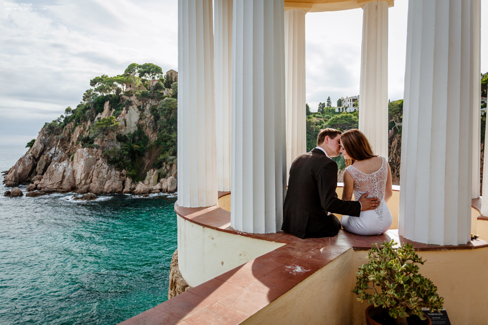 Sesja ślubna w Blanes - Hiszpania. Fotograf w Barcelonie Hiszpanii Maslik Yulia