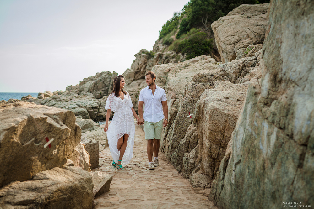 Пляжная фотосессия в Калелье. Фотограф в Барселоне Испании Маслик Юлия