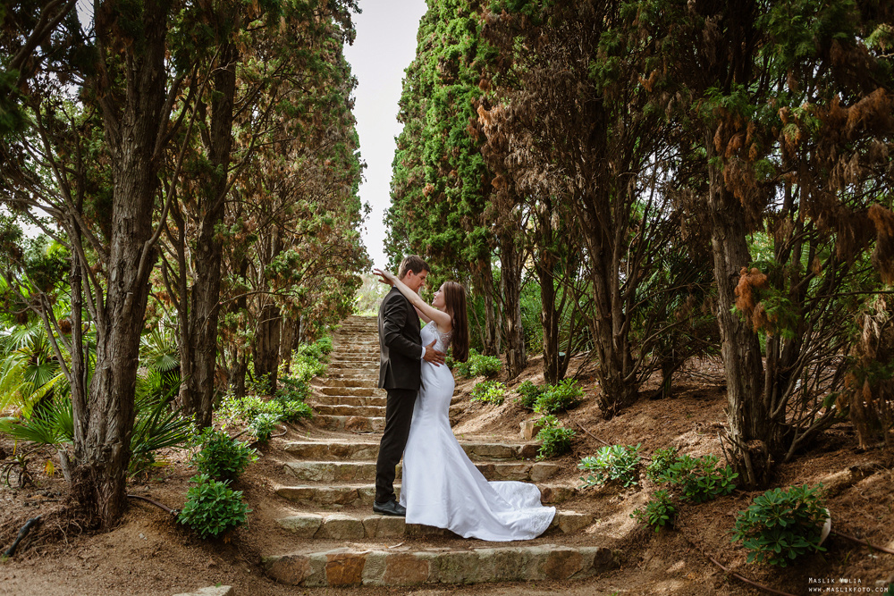 Sesja ślubna w Blanes - Hiszpania. Fotograf w Barcelonie Hiszpanii Maslik Yulia