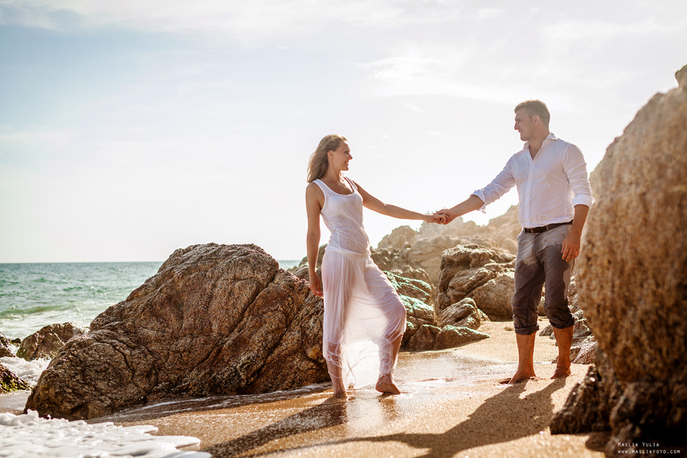 Вечерняя фотосессия  в Ллорет де Мар. Фотограф в Барселоне Испании Маслик Юлия