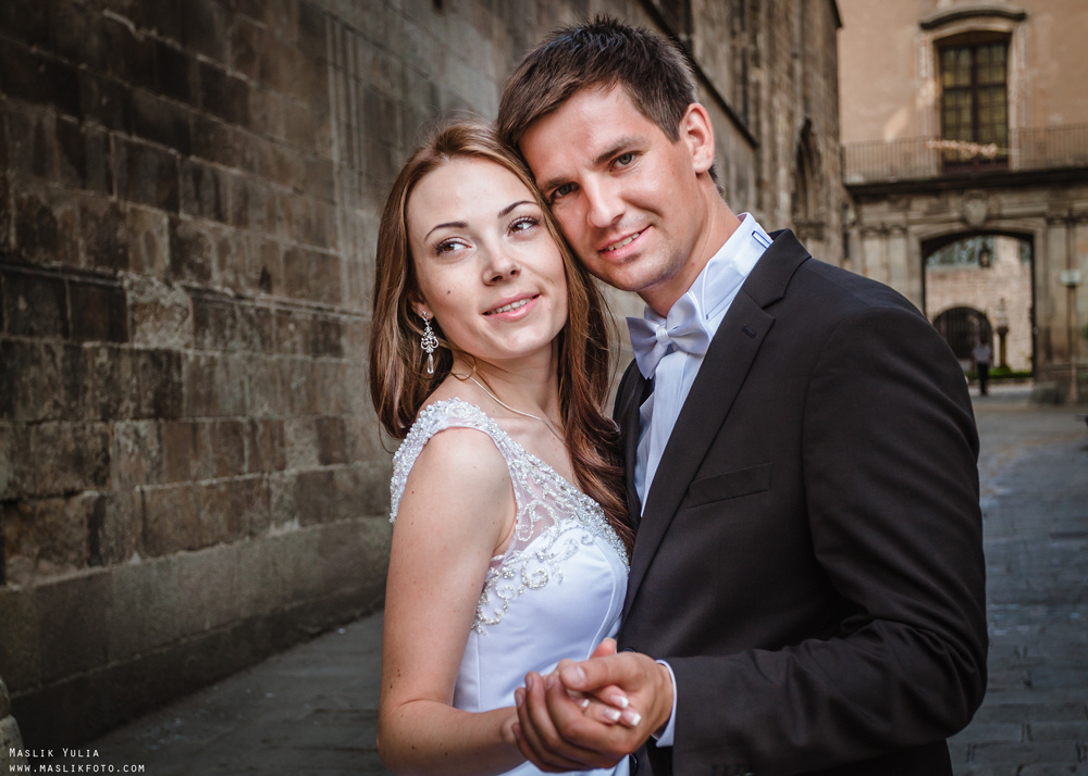 Sesja ślubna w Blanes - Hiszpania. Fotograf w Barcelonie Hiszpanii Maslik Yulia