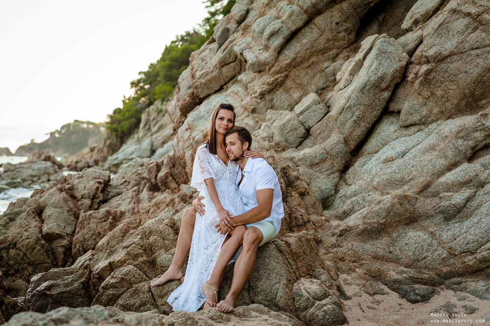 Пляжная фотосессия в Калелье. Фотограф в Барселоне Испании Маслик Юлия