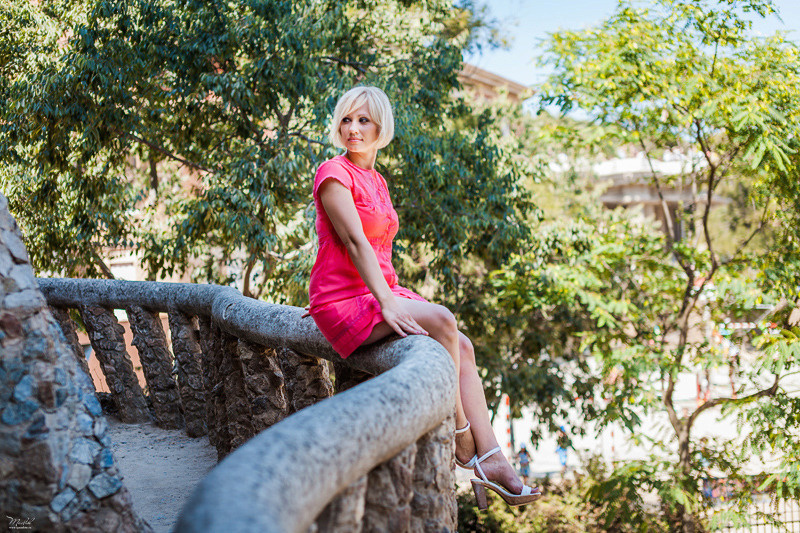 Портретная фотосессия в Парке Гуэль. Фотограф в Барселоне Испании Маслик Юлия