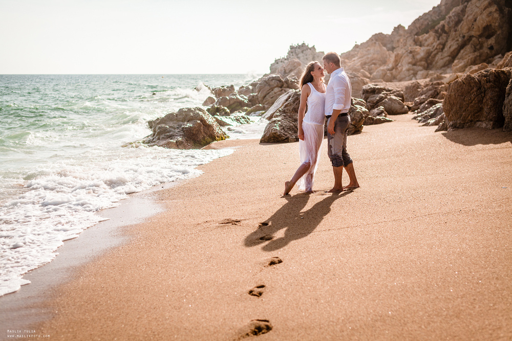 Вечерняя фотосессия  в Ллорет де Мар. Фотограф в Барселоне Испании Маслик Юлия