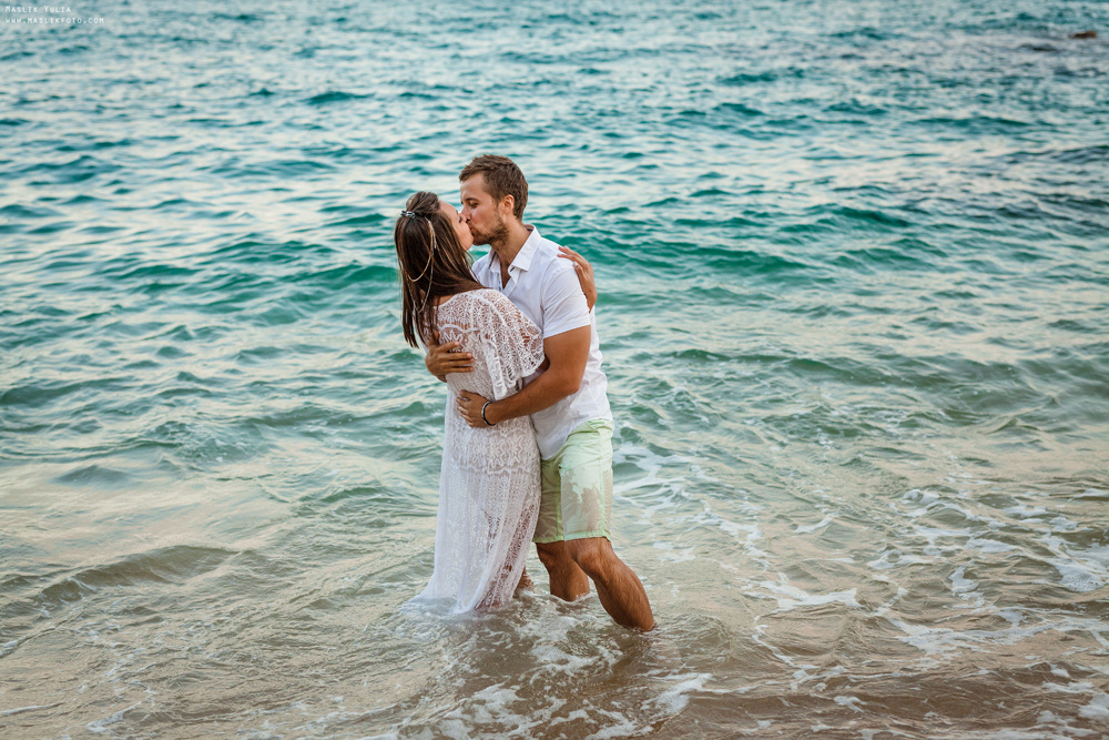 Пляжная фотосессия в Калелье. Фотограф в Барселоне Испании Маслик Юлия