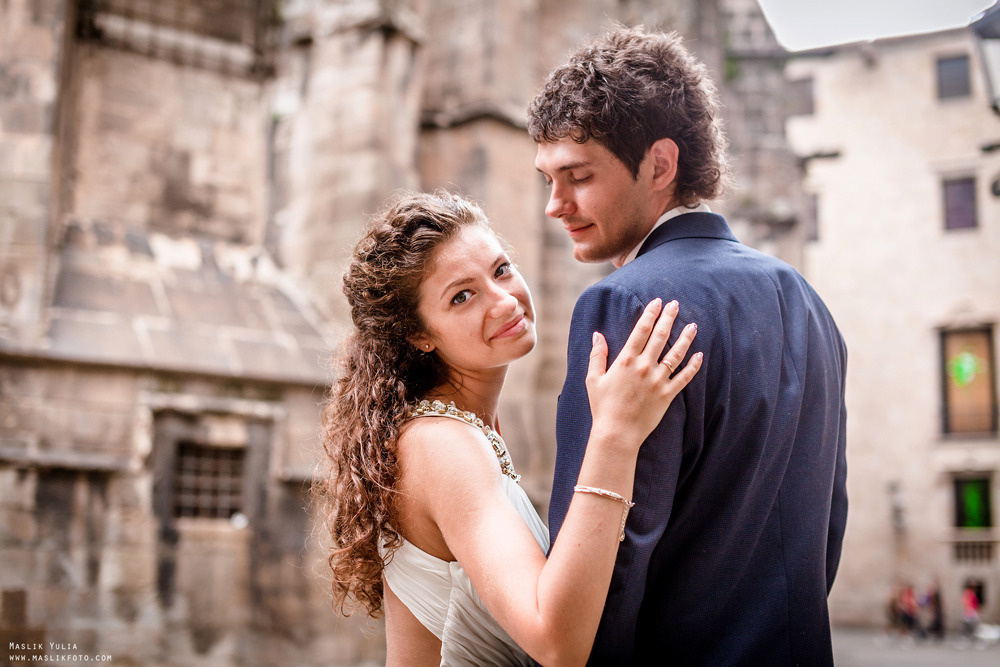 Морская свадебная фотосессия в Испании. Фотограф в Барселоне Испании Маслик Юлия