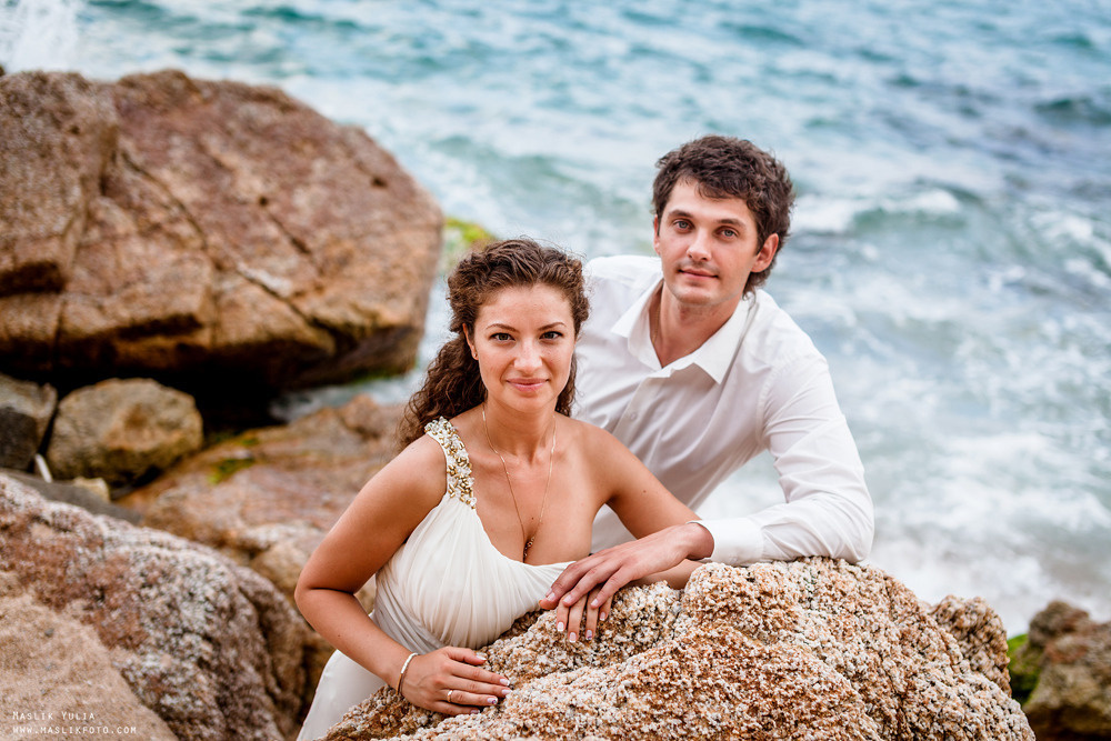 Морская свадебная фотосессия в Испании. Фотограф в Барселоне Испании Маслик Юлия