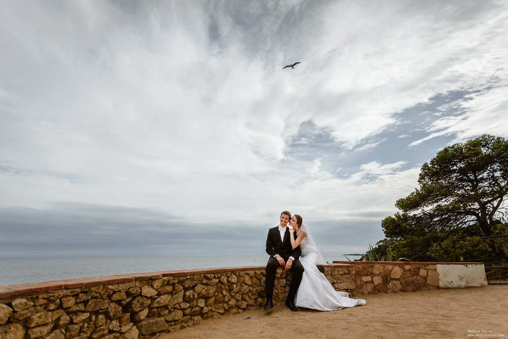 Sesja ślubna w Blanes - Hiszpania. Fotograf w Barcelonie Hiszpanii Maslik Yulia