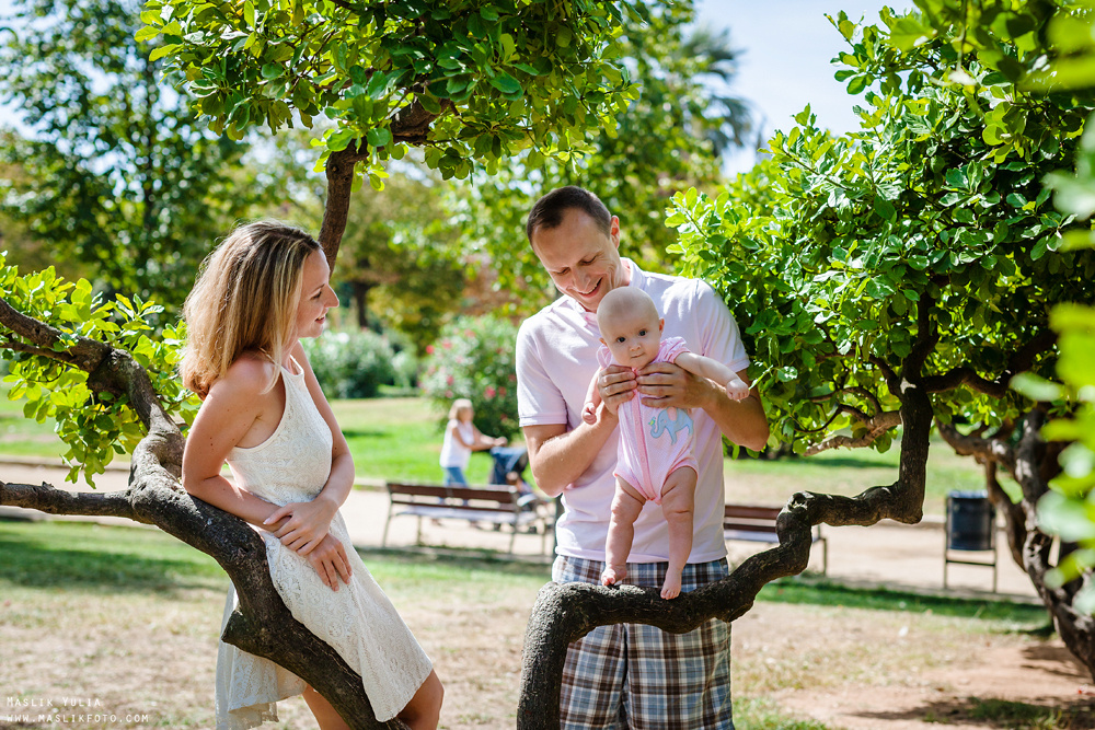 Летняя семейная фотосессия в Барселоне. Фотограф в Барселоне Испании Маслик Юлия