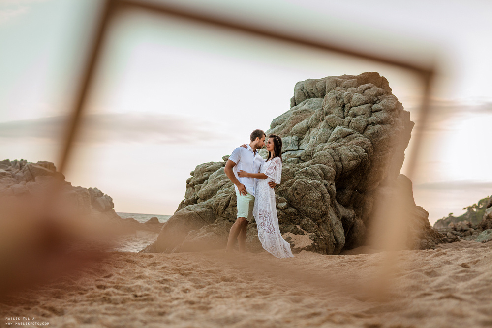 Пляжная фотосессия в Калелье. Фотограф в Барселоне Испании Маслик Юлия