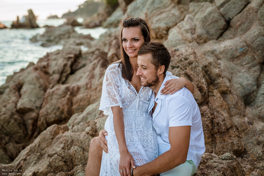 Пляжная фотосессия в Калелье. Фотограф в Барселоне Испании Маслик Юлия