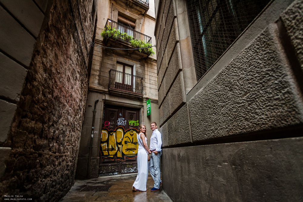 Вечерняя фотосессия  в Ллорет де Мар. Фотограф в Барселоне Испании Маслик Юлия