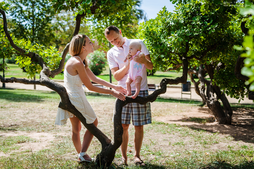 Летняя семейная фотосессия в Барселоне. Фотограф в Барселоне Испании Маслик Юлия