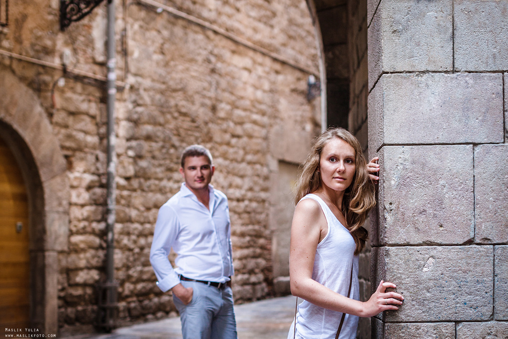 Вечерняя фотосессия  в Ллорет де Мар. Фотограф в Барселоне Испании Маслик Юлия