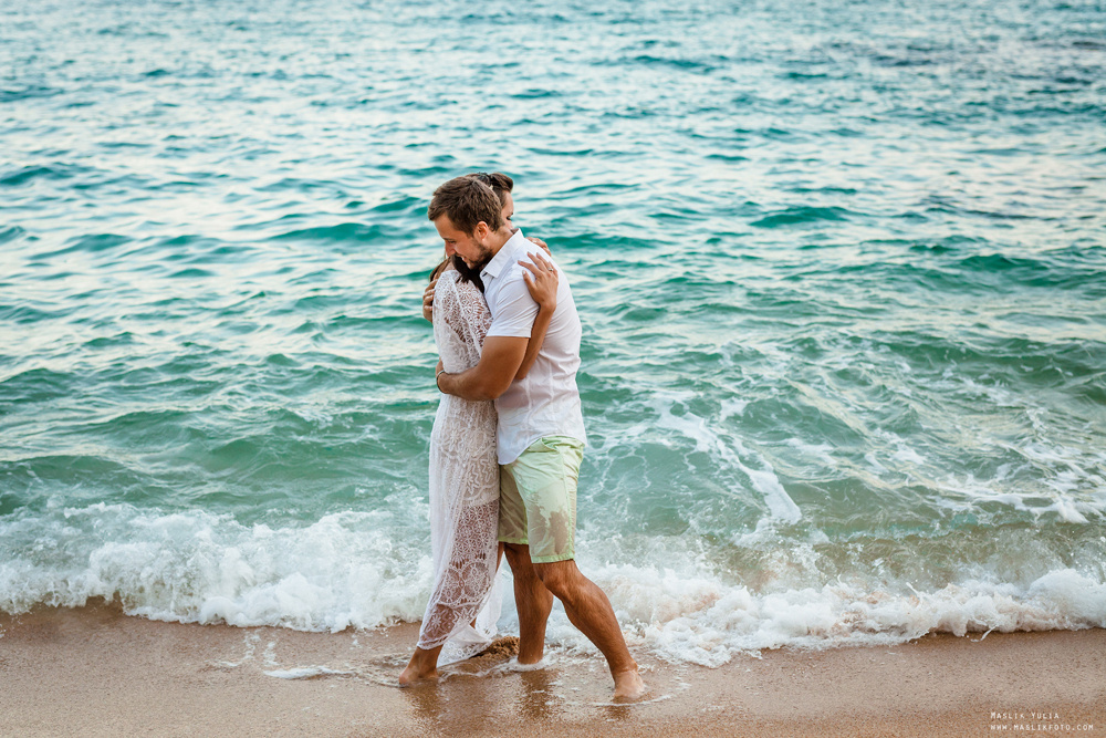 Пляжная фотосессия в Калелье. Фотограф в Барселоне Испании Маслик Юлия