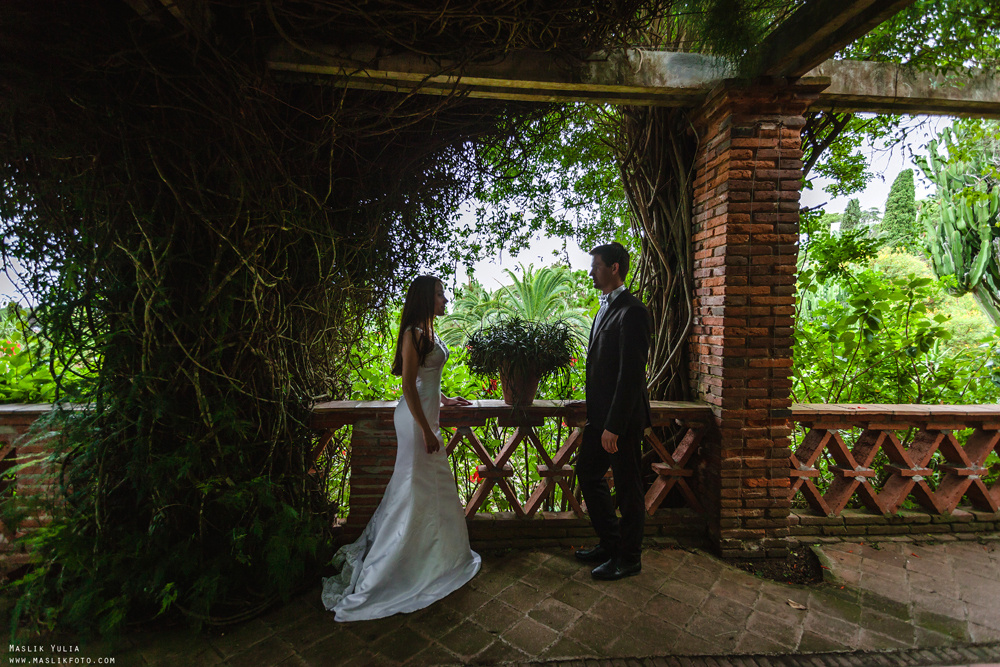 Sesja ślubna w Blanes - Hiszpania. Fotograf w Barcelonie Hiszpanii Maslik Yulia