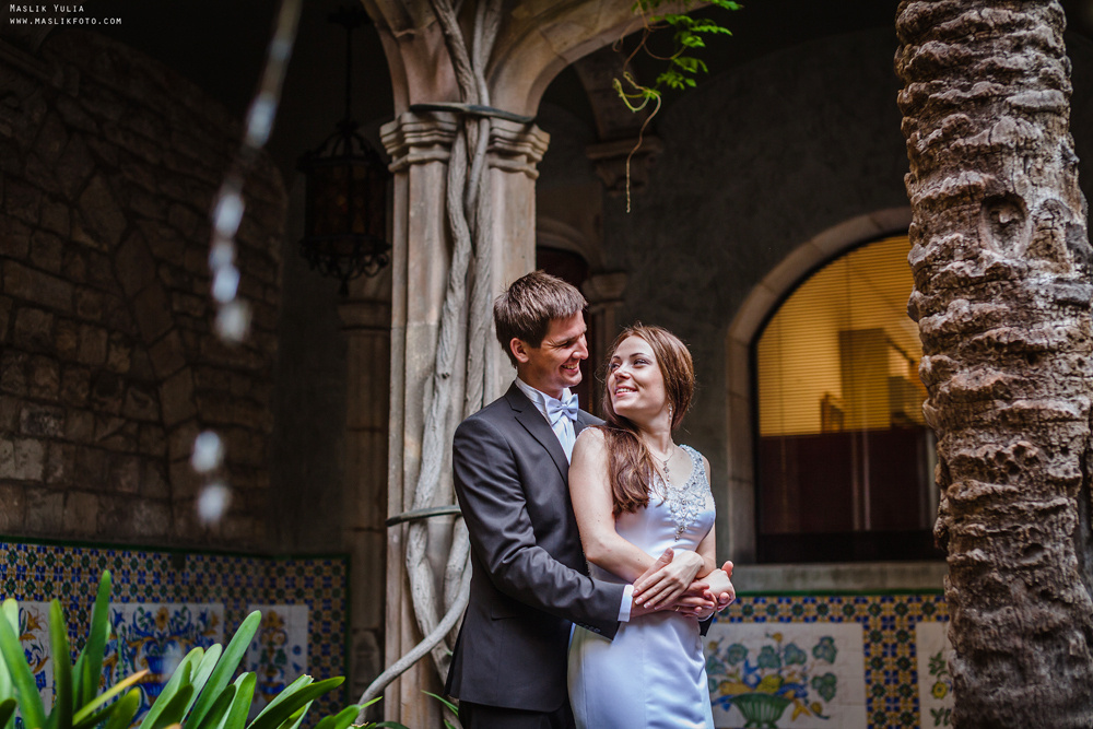 Sesja ślubna w Blanes - Hiszpania. Fotograf w Barcelonie Hiszpanii Maslik Yulia