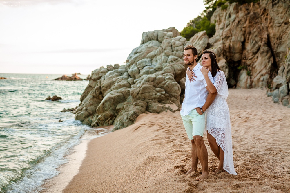 Пляжная фотосессия в Калелье. Фотограф в Барселоне Испании Маслик Юлия