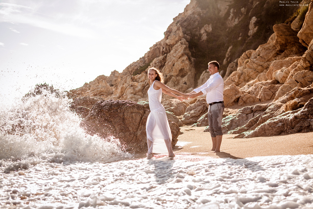 Вечерняя фотосессия  в Ллорет де Мар. Фотограф в Барселоне Испании Маслик Юлия