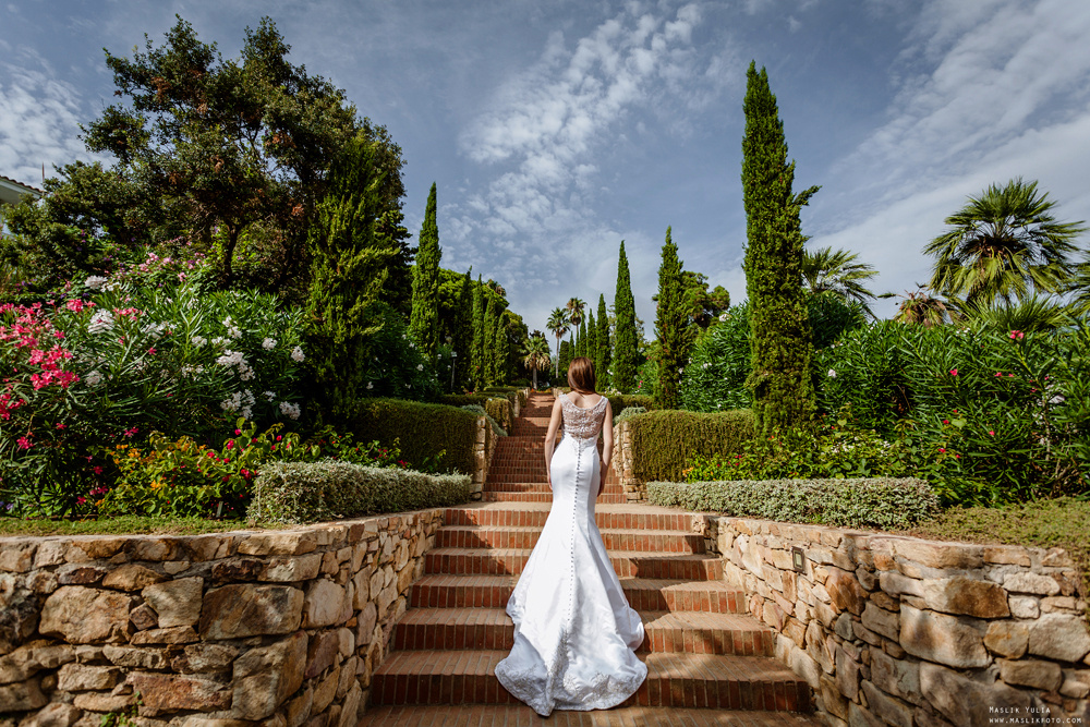 Sesja ślubna w Blanes - Hiszpania. Fotograf w Barcelonie Hiszpanii Maslik Yulia