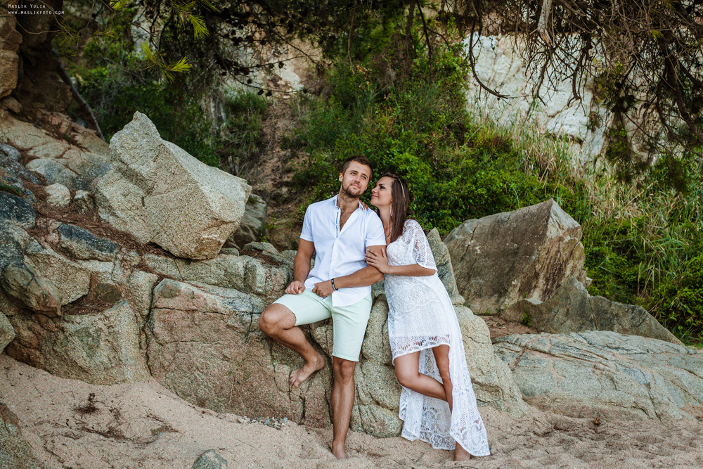 Пляжная фотосессия в Калелье. Фотограф в Барселоне Испании Маслик Юлия