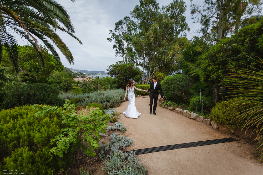 Sesja ślubna w Blanes - Hiszpania. Fotograf w Barcelonie Hiszpanii Maslik Yulia