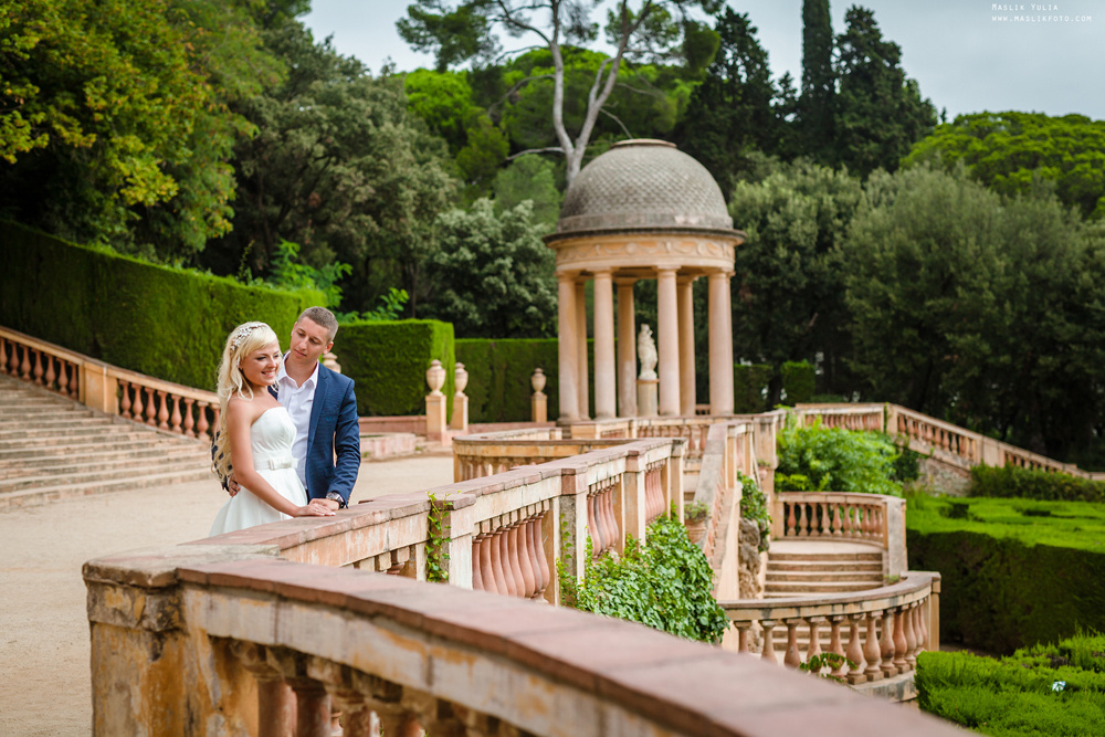 Sesja zdjęciowa w parku w Barcelonie. Fotograf w Barcelonie Hiszpanii Maslik Yulia