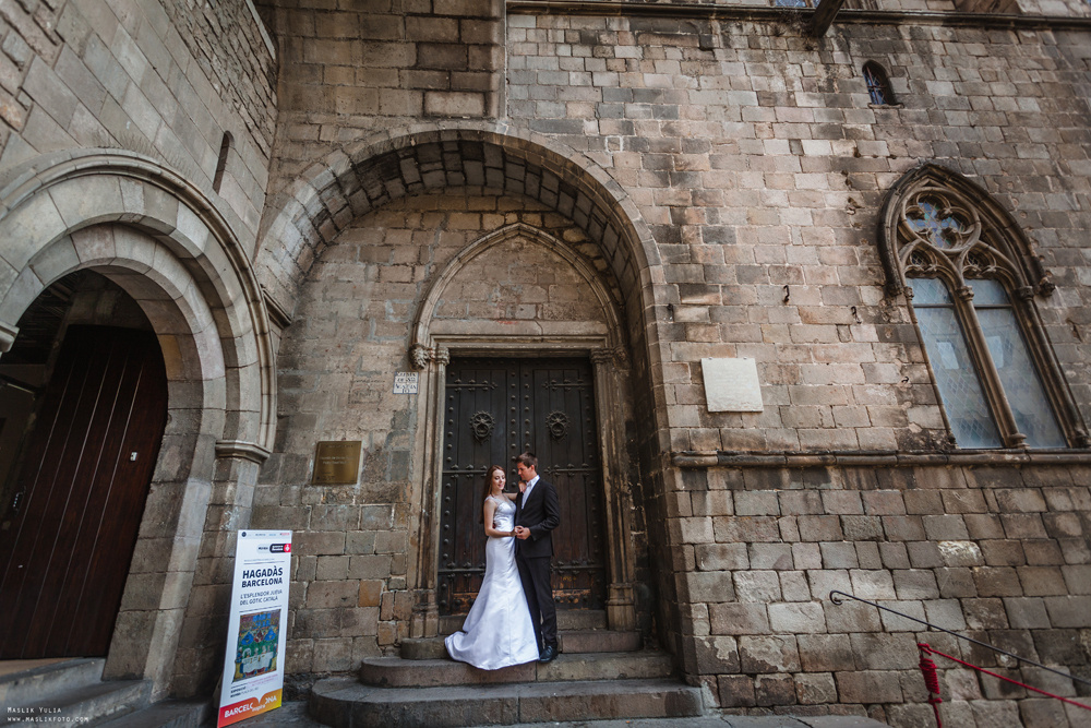 Sesja ślubna w Blanes - Hiszpania. Fotograf w Barcelonie Hiszpanii Maslik Yulia