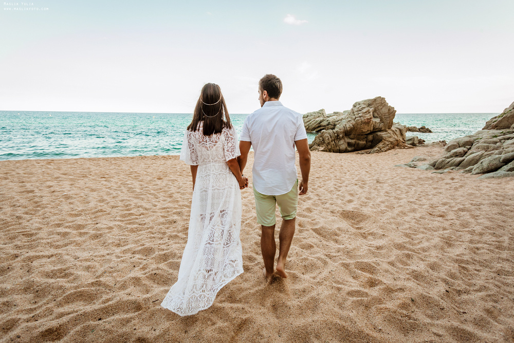 Пляжная фотосессия в Калелье. Фотограф в Барселоне Испании Маслик Юлия