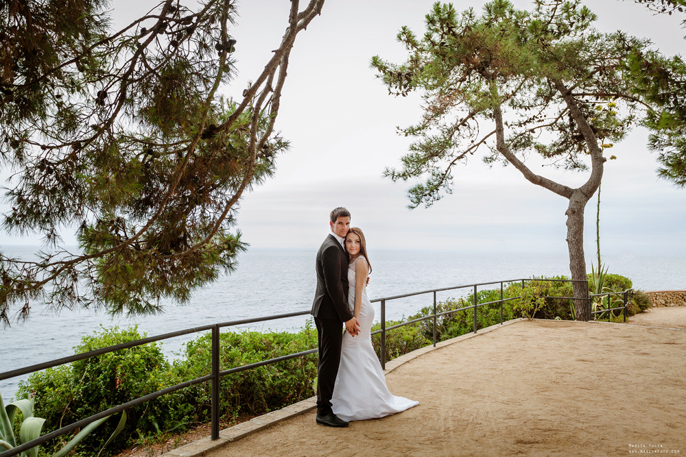Sesja ślubna w Blanes - Hiszpania. Fotograf w Barcelonie Hiszpanii Maslik Yulia