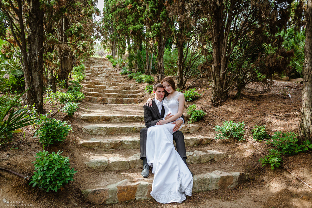 Sesja ślubna w Blanes - Hiszpania. Fotograf w Barcelonie Hiszpanii Maslik Yulia