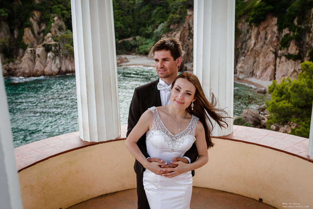 Sesja ślubna w Blanes - Hiszpania. Fotograf w Barcelonie Hiszpanii Maslik Yulia