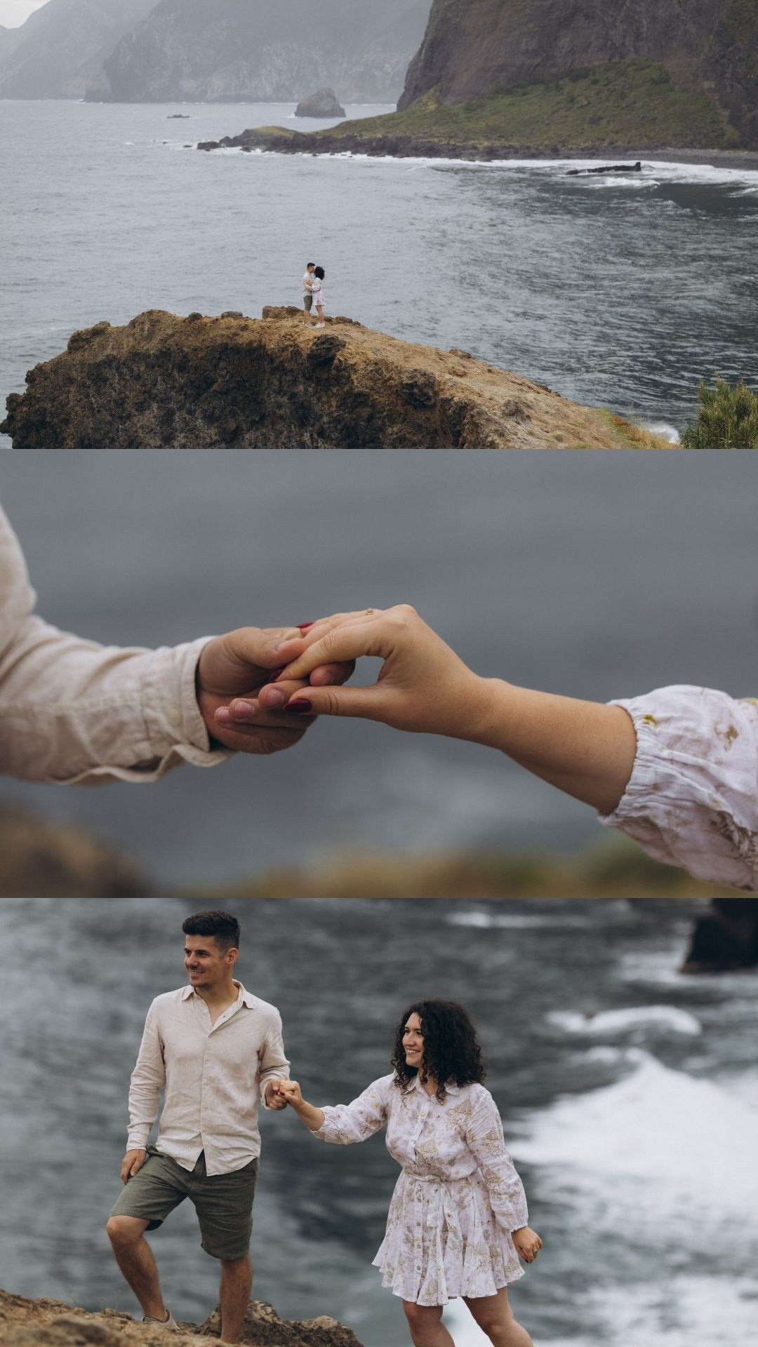 5th wedding anniversary collage at Miradouro do Guindaste, Madeira.