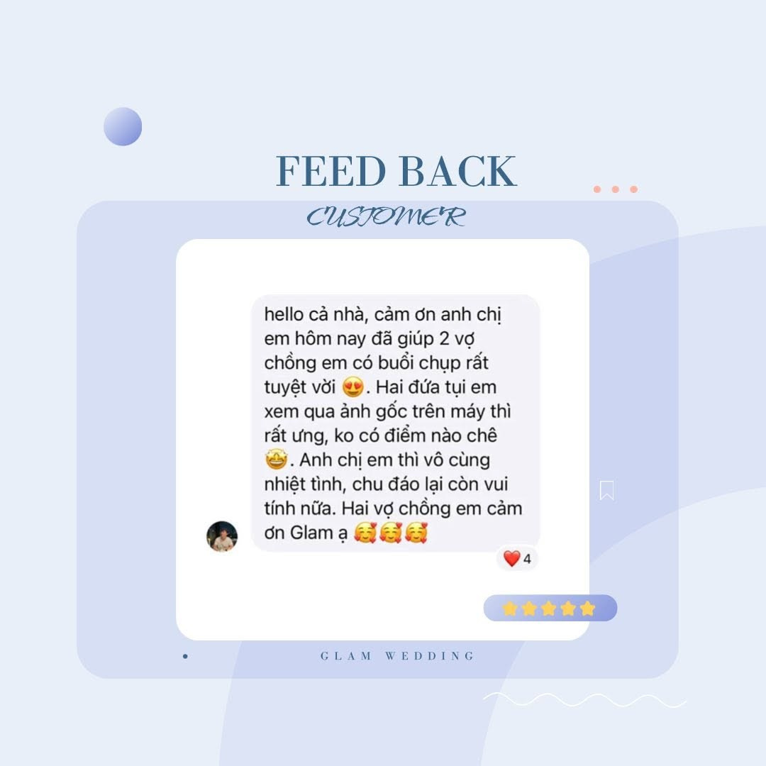 Feedback. Glam Wedding Studio