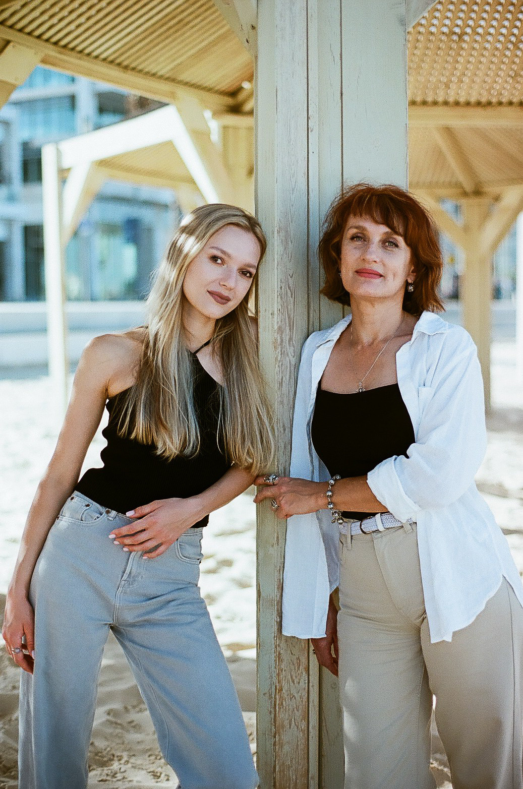 Marina and Mother. Film photographer