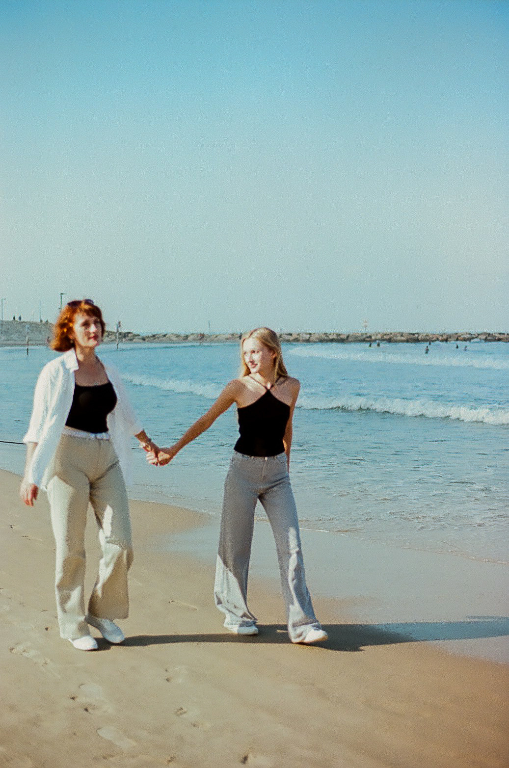 Marina and Mother. Film photographer