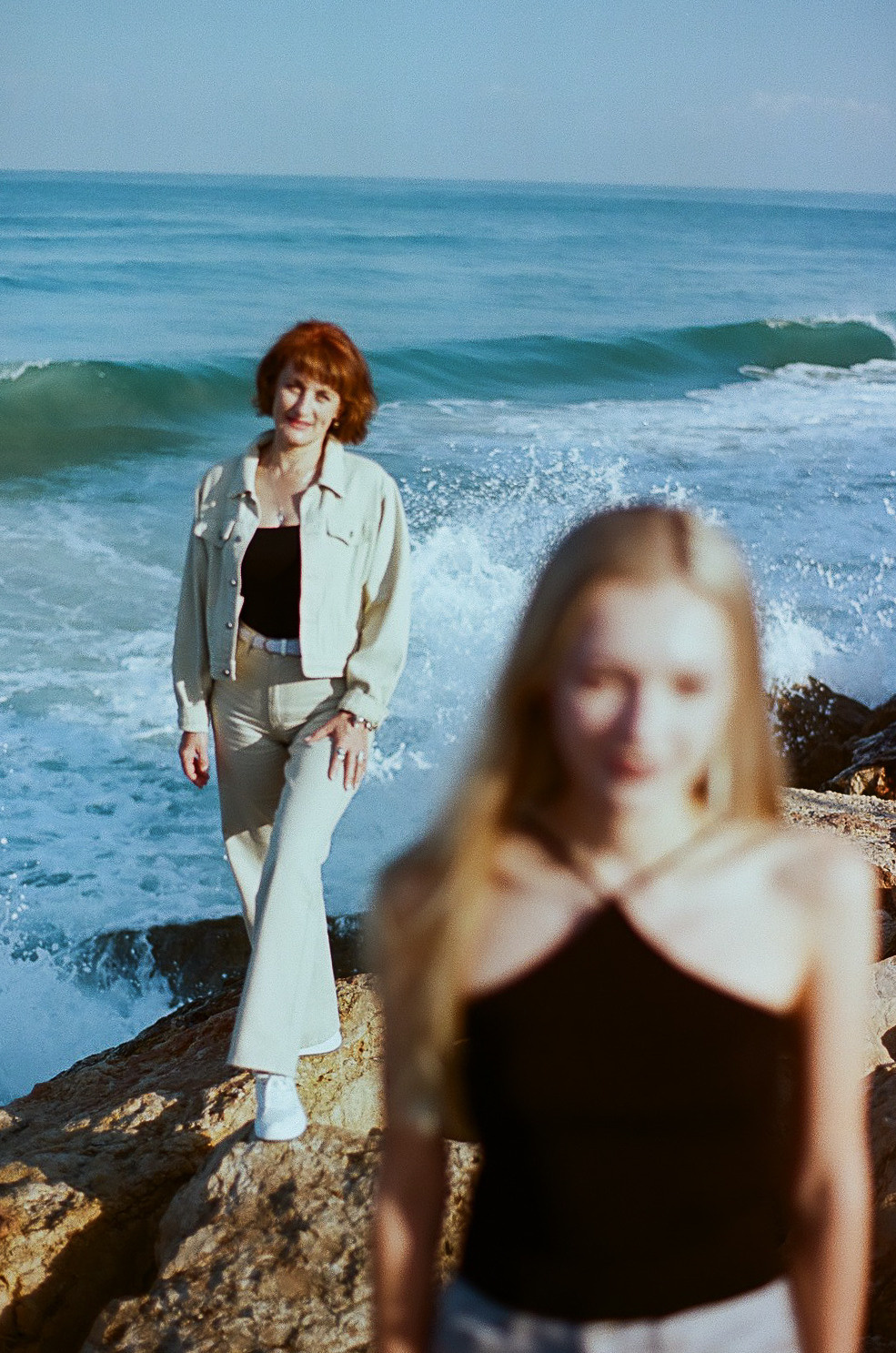 Marina and Mother. Film photographer