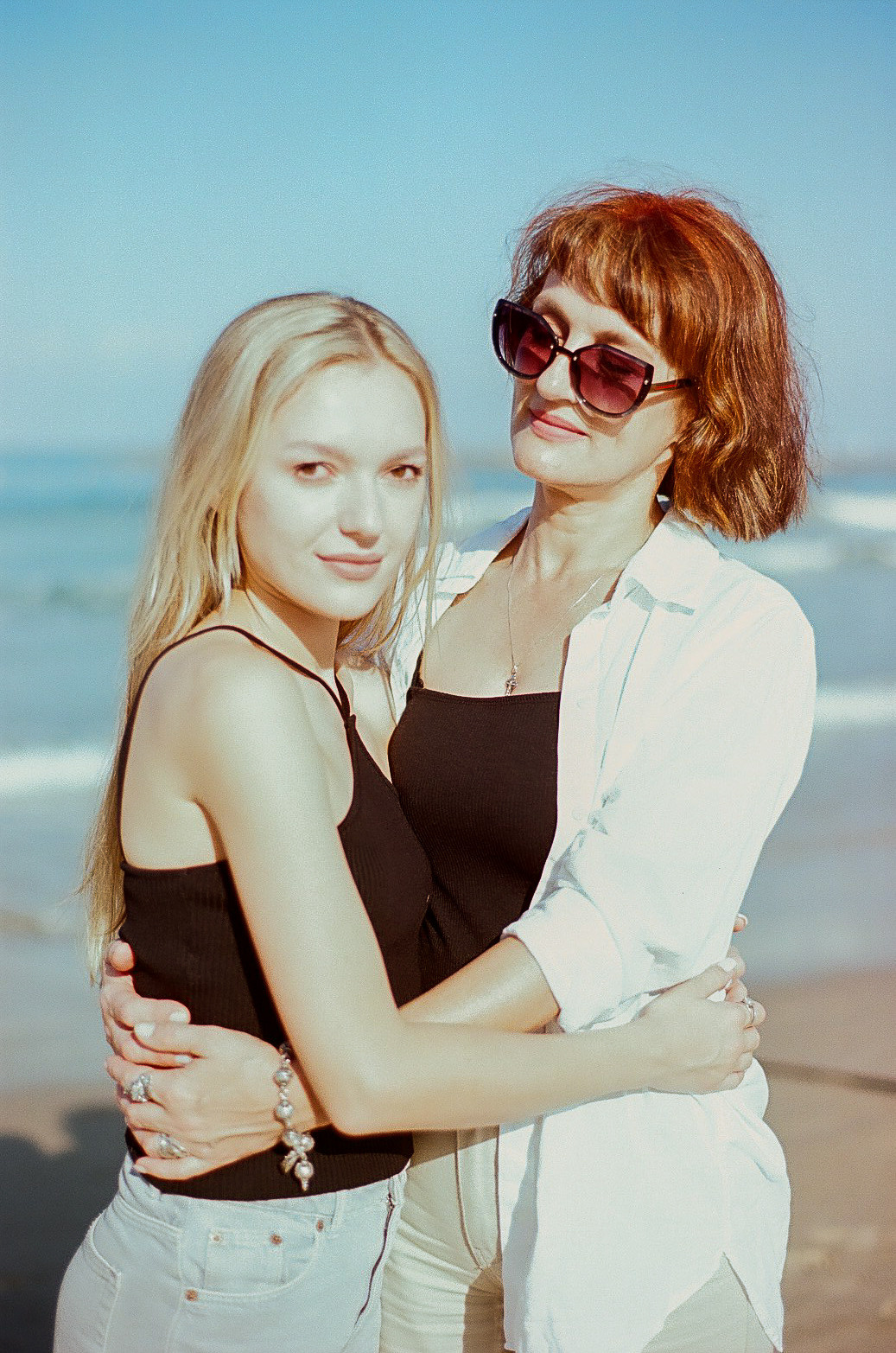 Marina and Mother. Film photographer