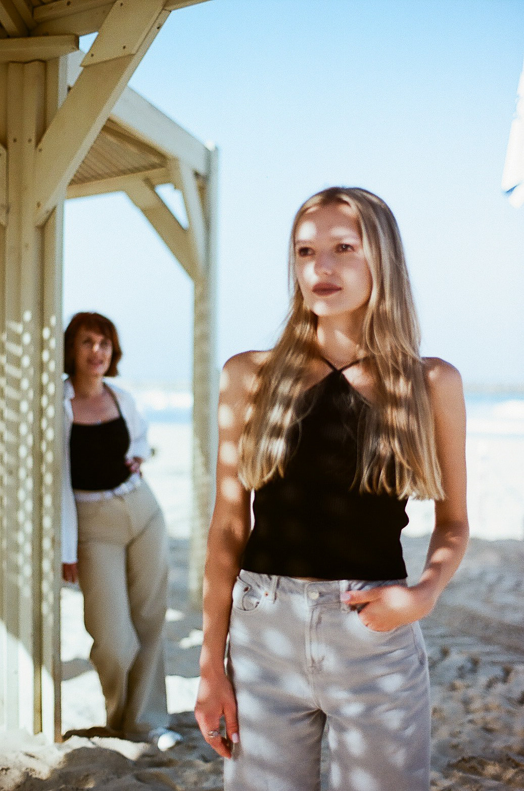 Marina and Mother. Film photographer